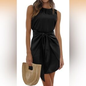 Black Satin Women’s Dress S